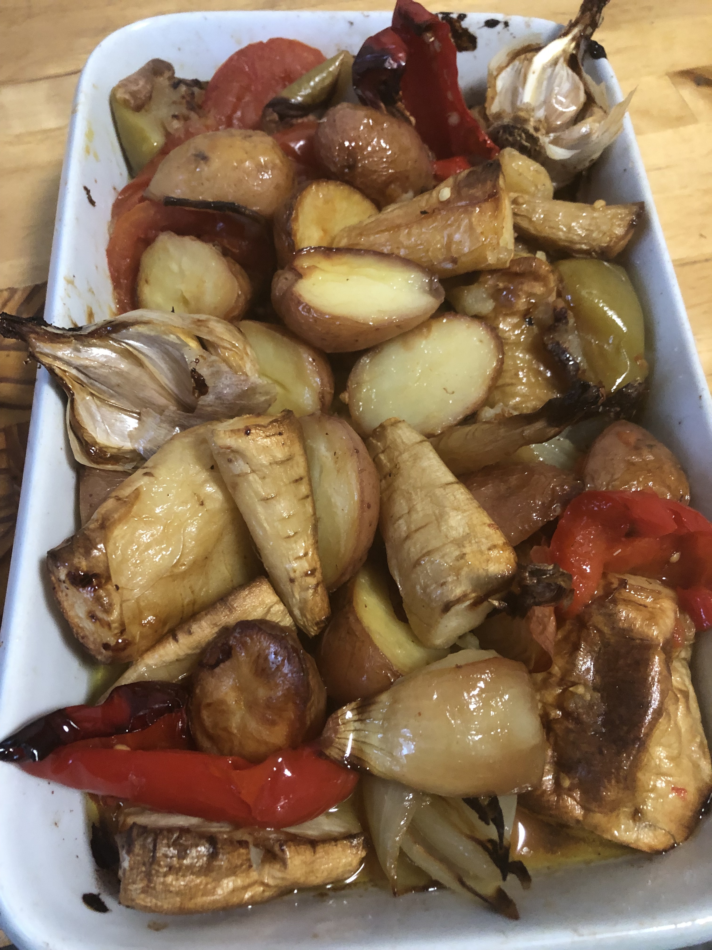 pile of vegan roast veg