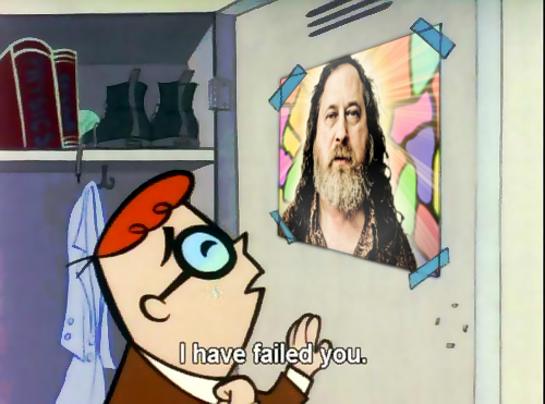Stallman, I have failed you